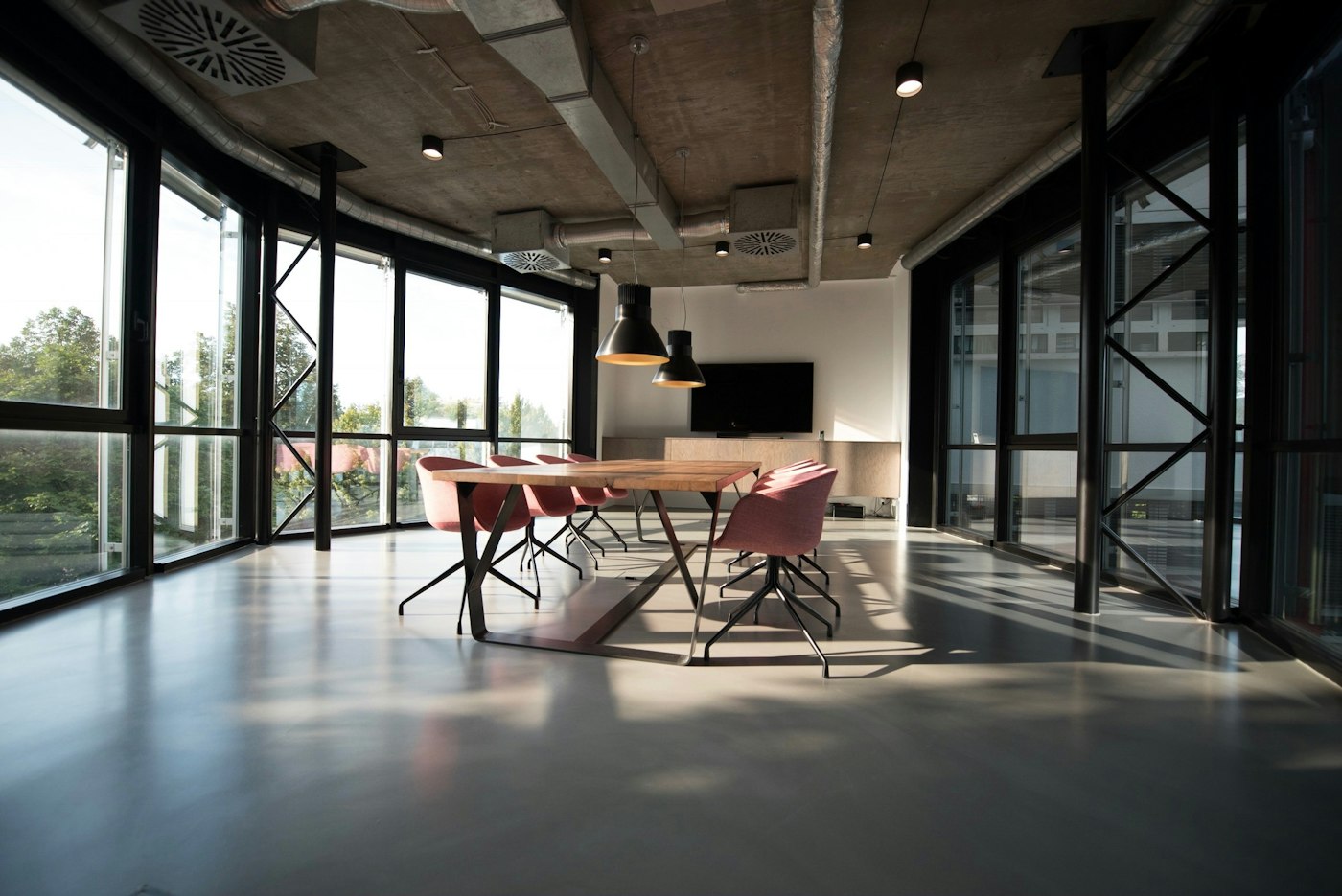 Modern office IT workspace